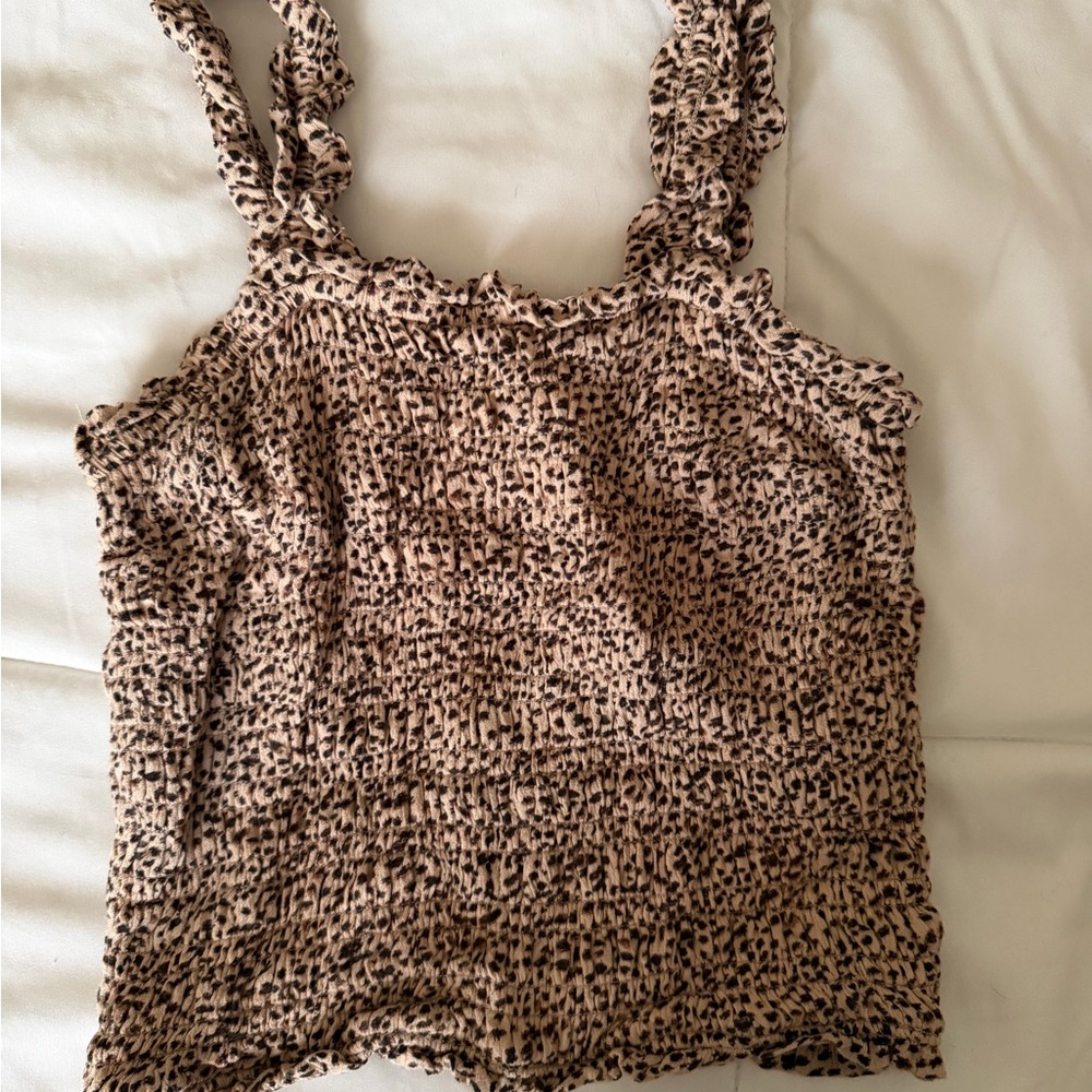 Abercrombie & Fitch Tan Leopard Camisole